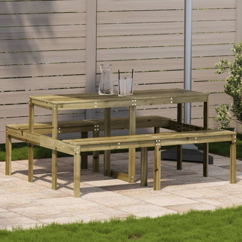 foto del prodotto tavolo da picnic 160x134x75 cm in legno impregnato di pino vidaxl 398556