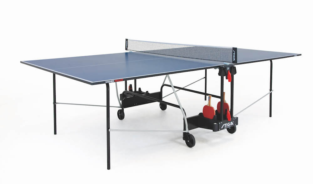 foto del prodotto tavolo da pin pong con piano blu per interno stiga winner indoor