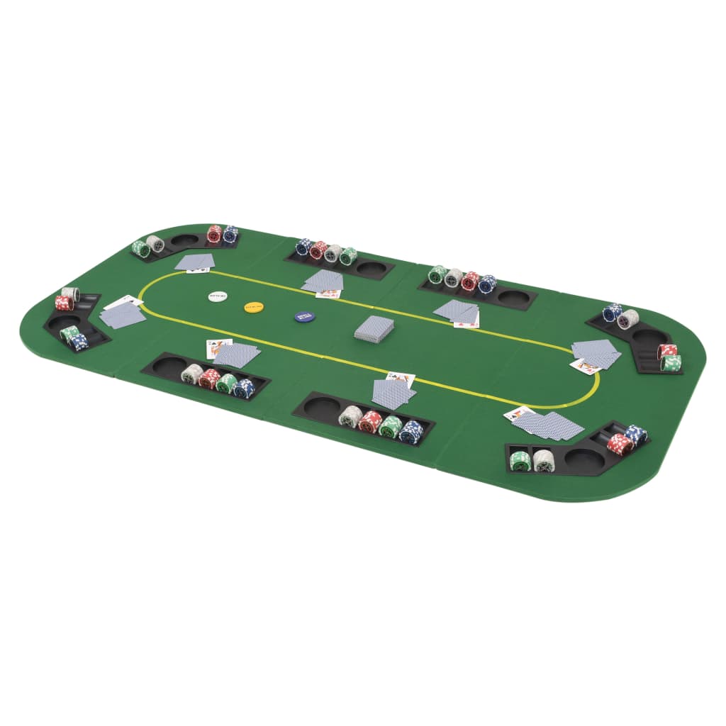 foto del prodotto tavolo da poker pieghevole in 4 8 giocatori rettangolare verdecod mxl 72989