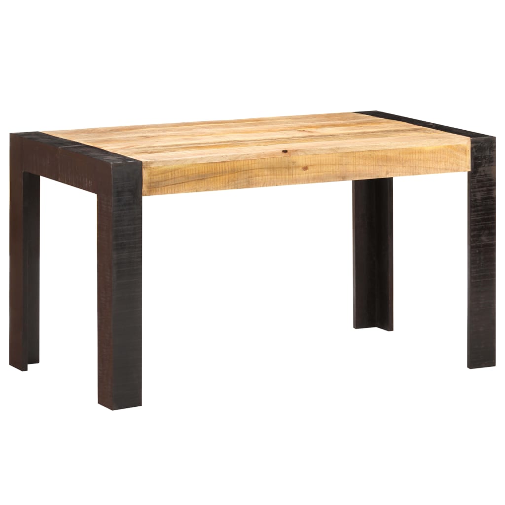 foto del prodotto tavolo da pranzo 140x70x76 cm in legno massello di mango grezzo cod mxl 61253