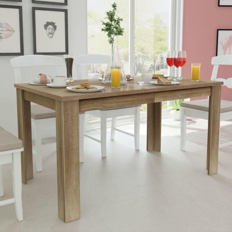 foto del prodotto tavolo da pranzo 140x80x75 cm rovere vidaxl
