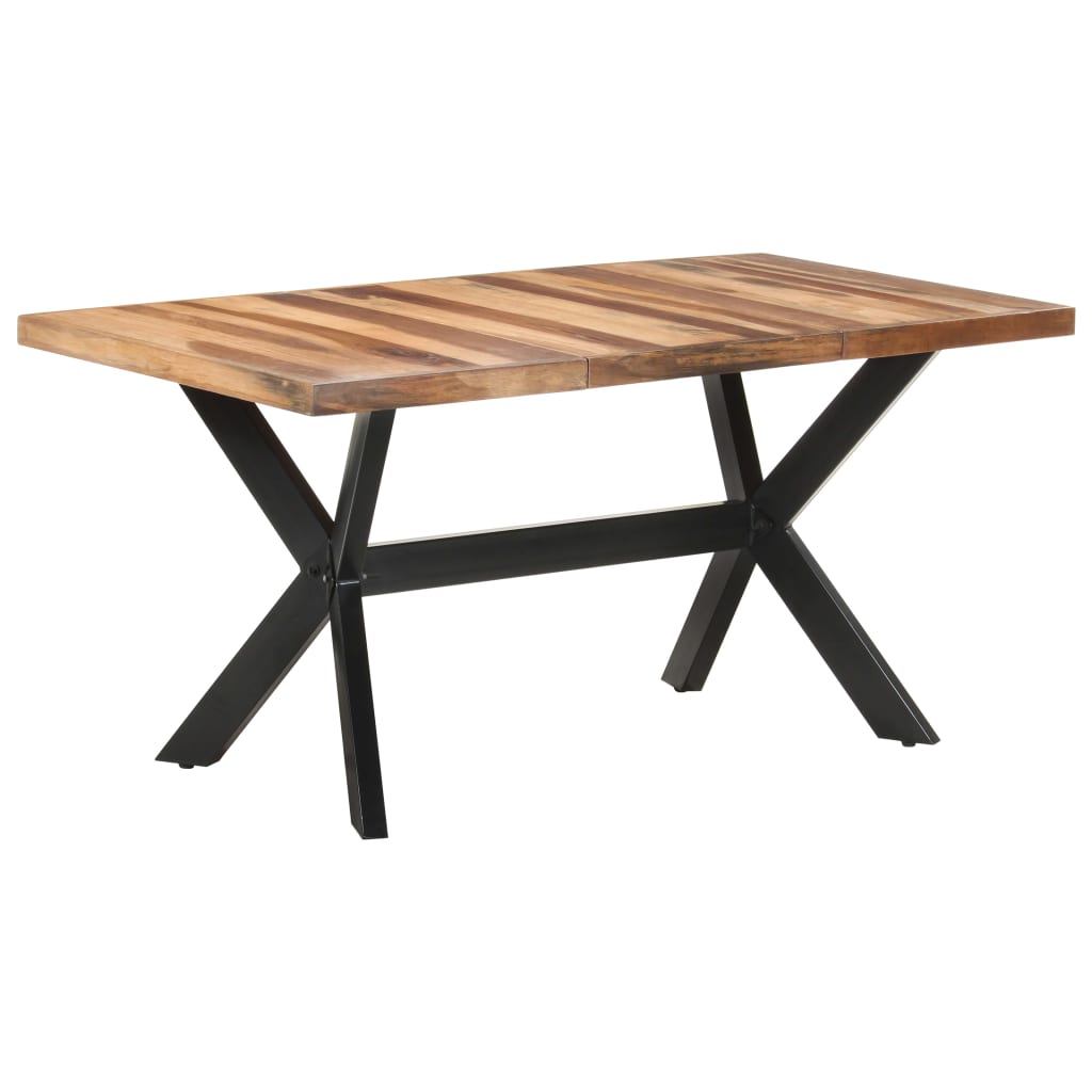 foto del prodotto tavolo da pranzo 160x80x75 cm legno massello con finitura miele cod mxl 11951