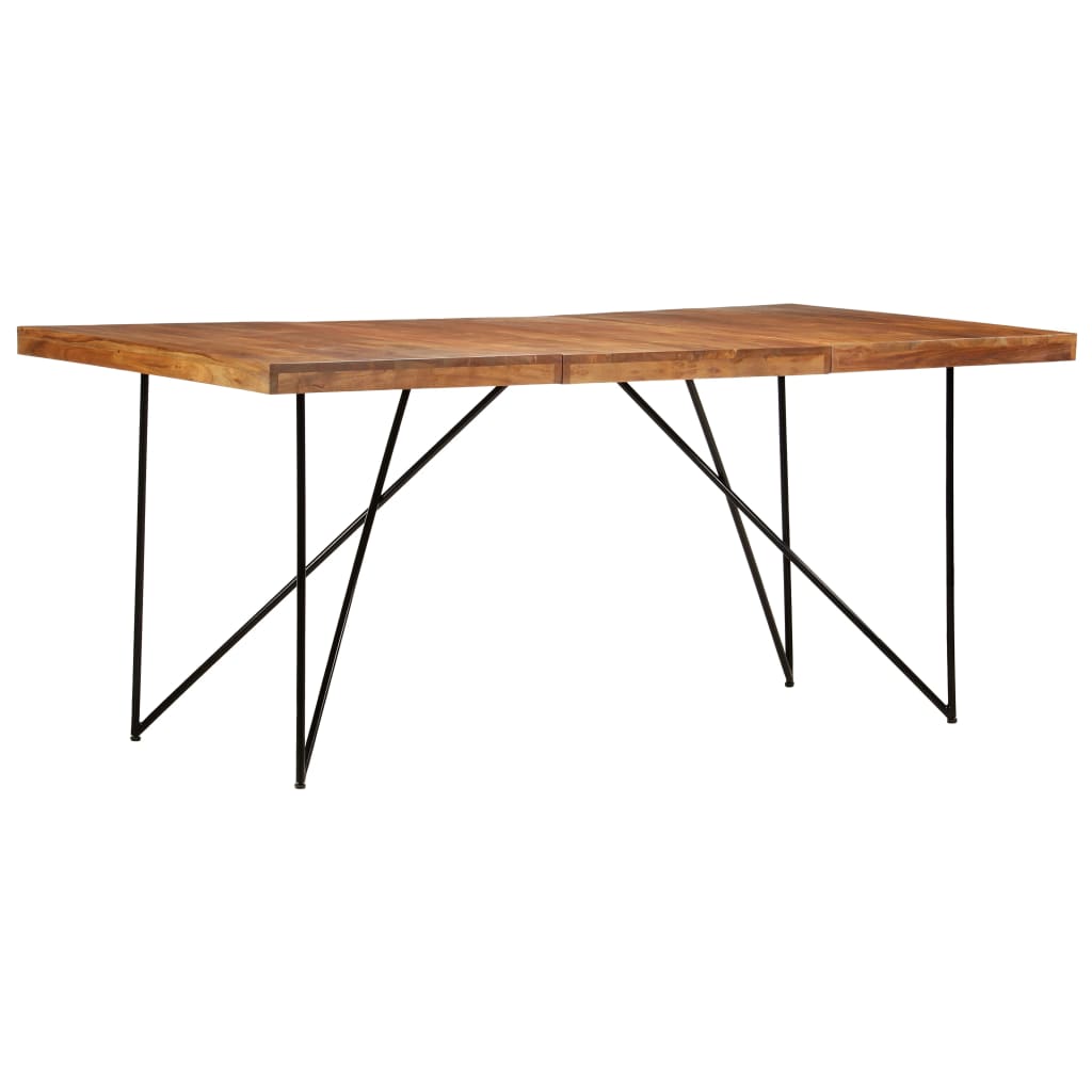 foto del prodotto tavolo da pranzo 180x90x76 cm in legno massello di acacia cod mxl 23305