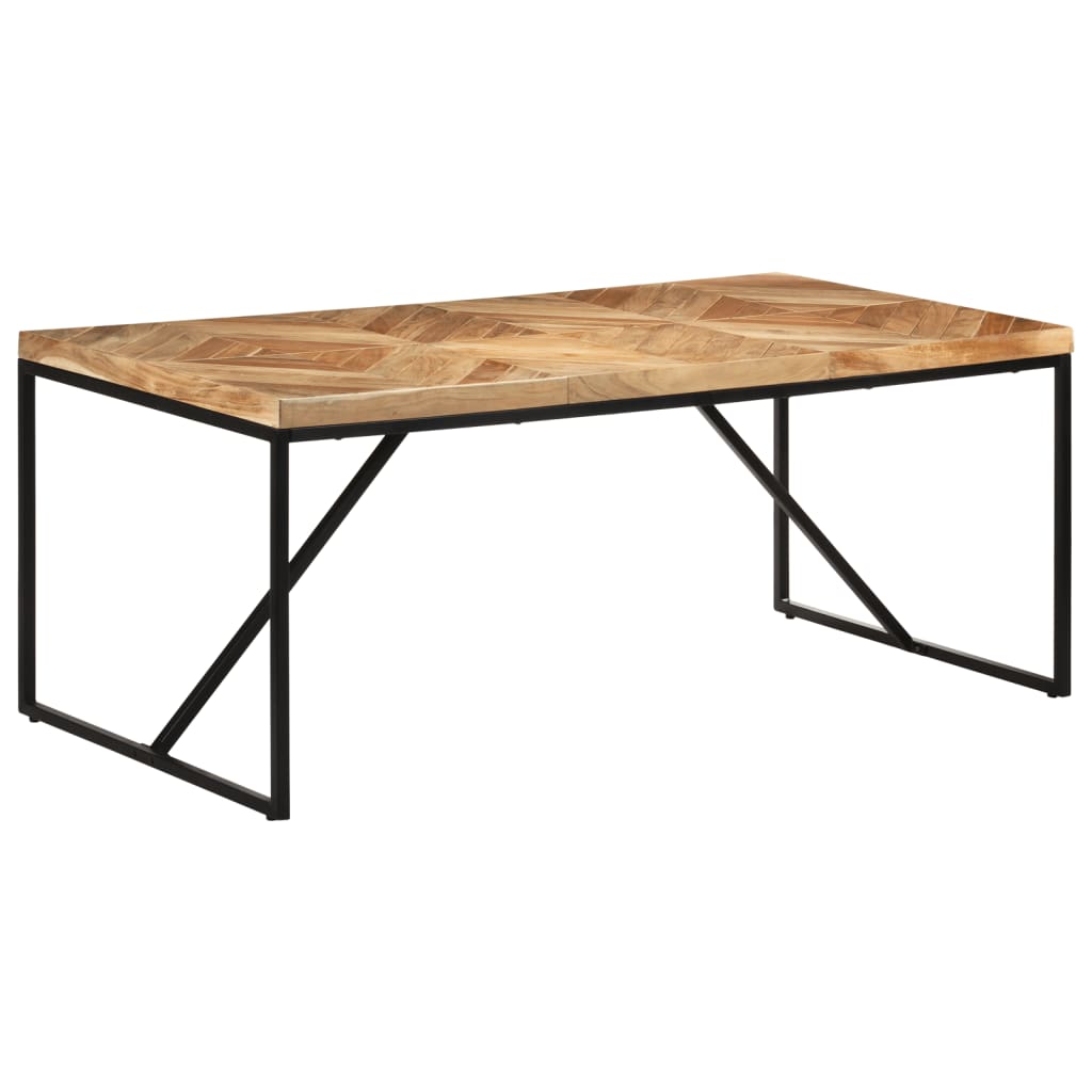 foto del prodotto tavolo da pranzo 180x90x76 cm legno massello di acacia e mango