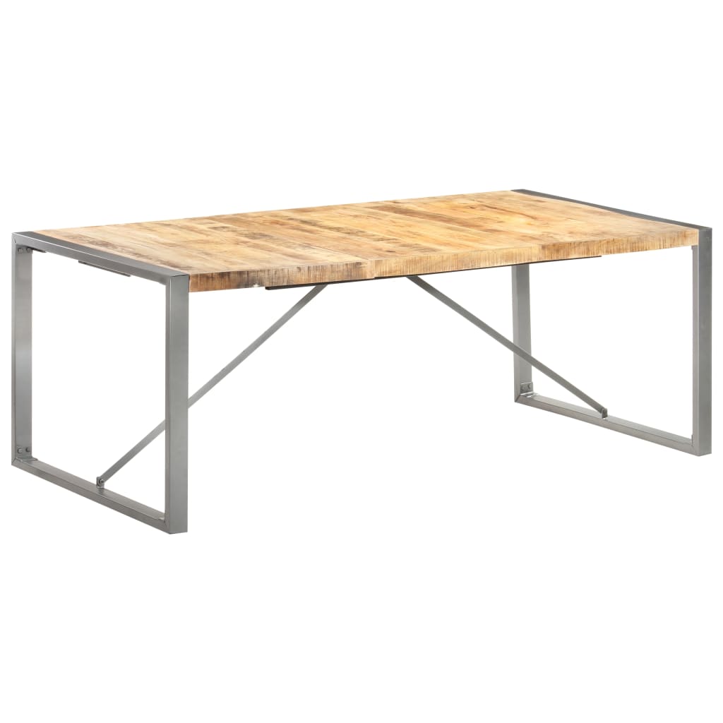 foto del prodotto tavolo da pranzo 200x100x75cm in legno massello di mango grezzo cod mxl 29859