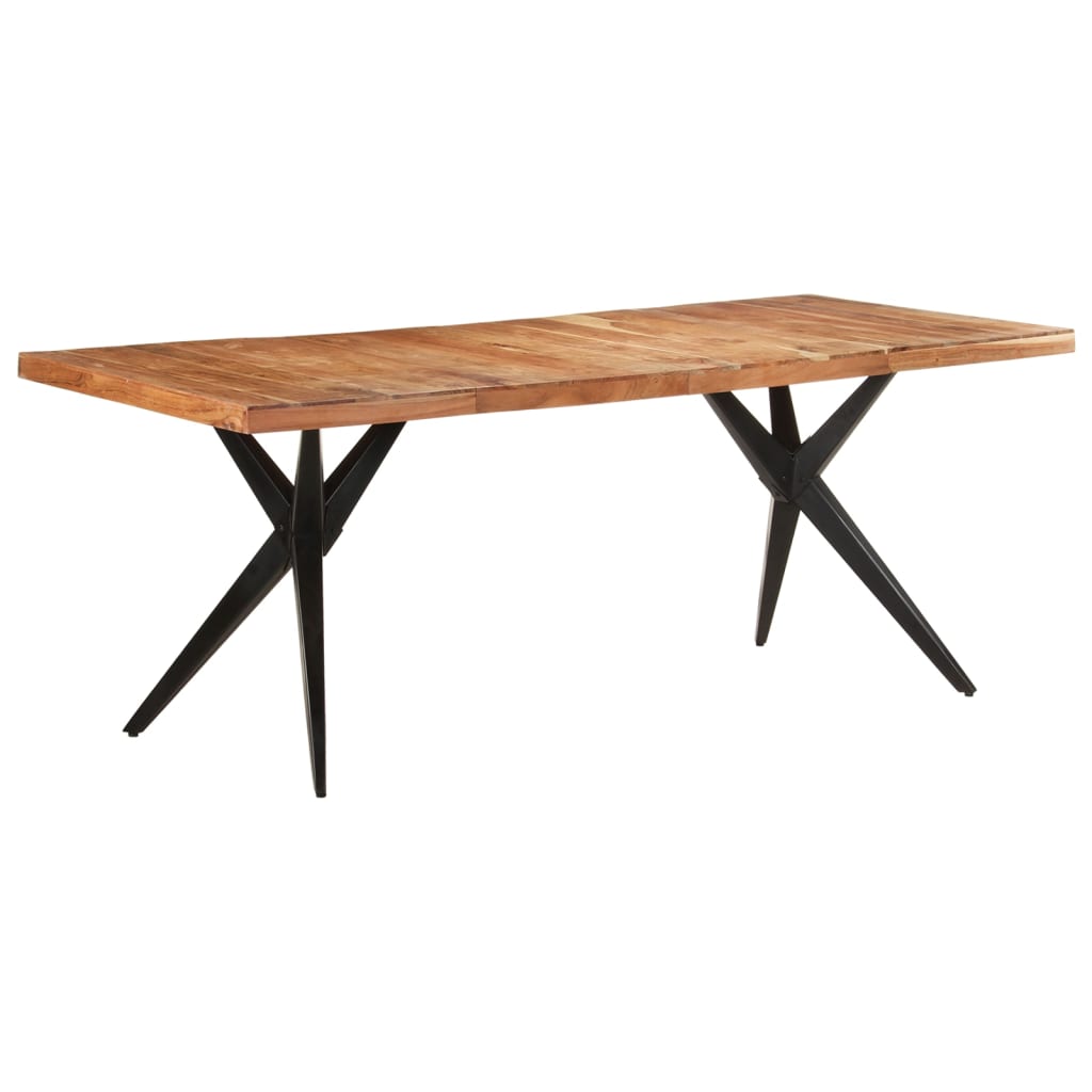 foto del prodotto tavolo da pranzo 200x90x76 cm legno massello di acacia cod mxl 58845