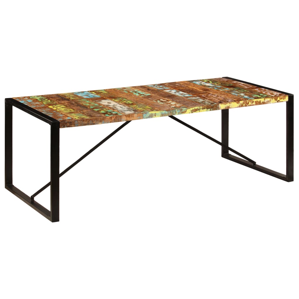 foto del prodotto tavolo da pranzo 220x100x75 cm legno massello di recupero