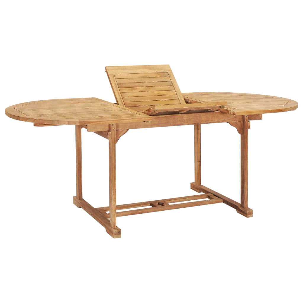 foto del prodotto tavolo da pranzo allungabile 150 200x100x75 cm massello di teak cod mxl 34196