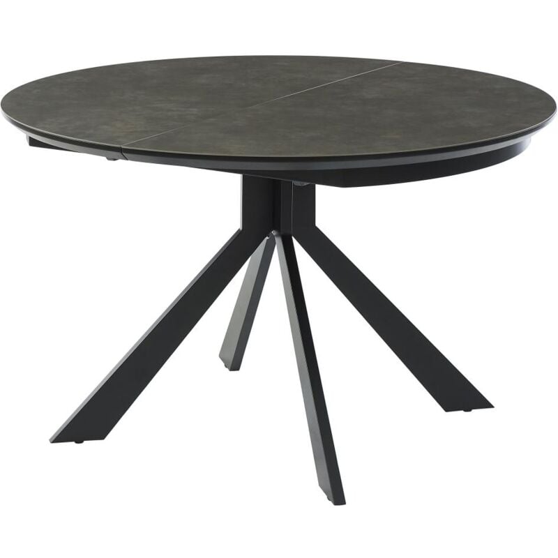 foto del prodotto tavolo da pranzo allungabile da 4 a 6 coperti in ceramica e metallo antracite clara