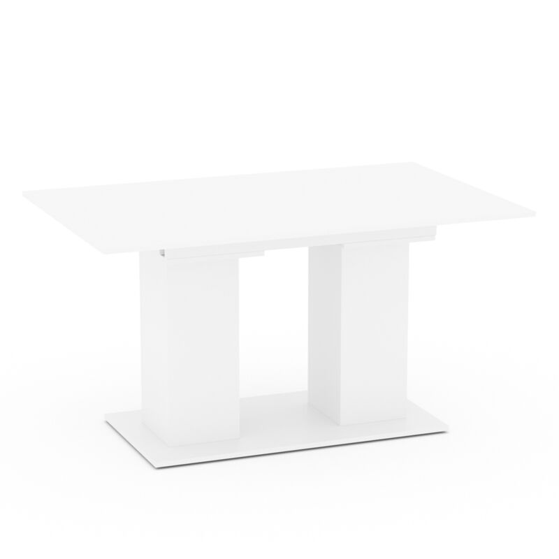 foto del prodotto tavolo da pranzo allungabile dix, bianco, 140 x 90 cm vicco