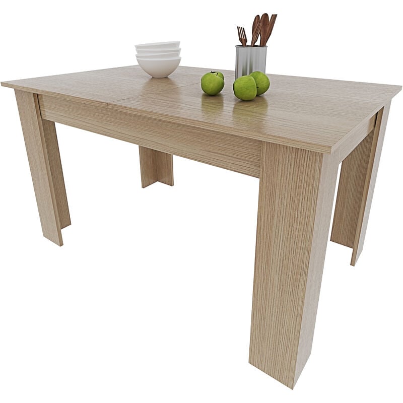 foto del prodotto tavolo da pranzo allungabile fino a 190 cm toledo tavolino consolle salotto salone 190 x 78 x 90 cm colore rovere