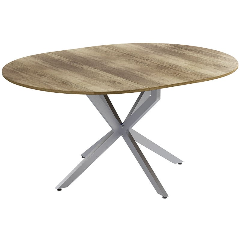 foto del prodotto tavolo da pranzo allungabile loyd, rovere rustico grigio, 120 x 76.5 cm estensibile vicco