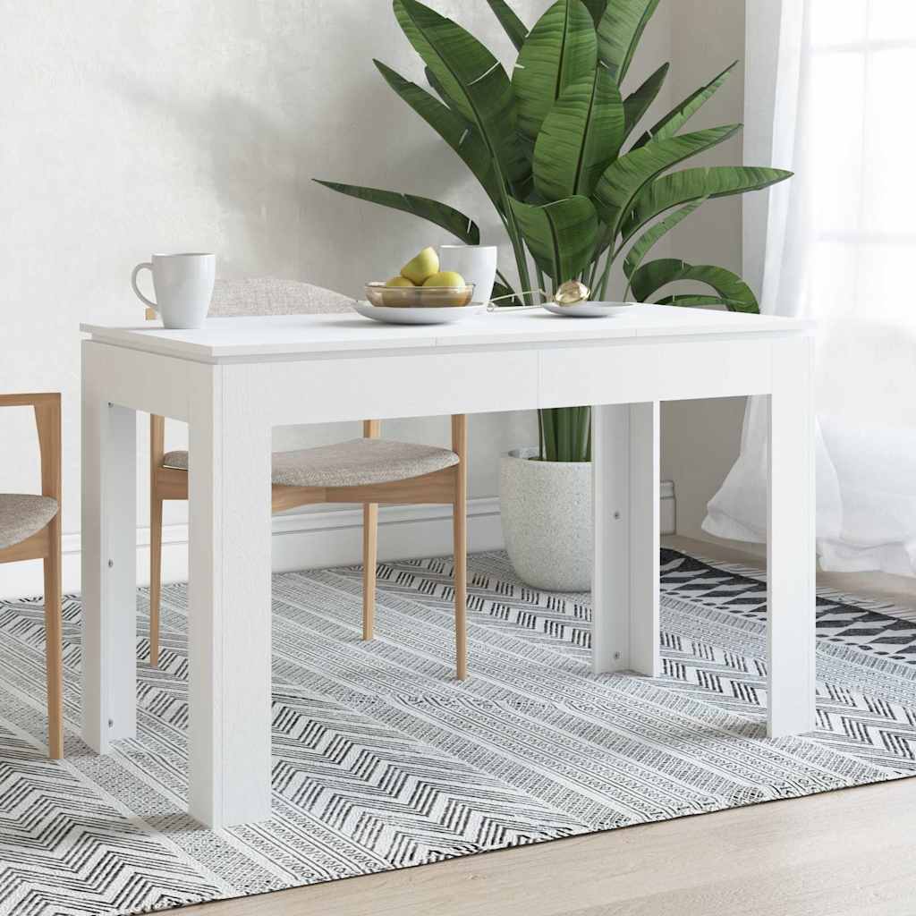 foto del prodotto tavolo da pranzo bianco 120x60x76 cm in legno multistrato cod mxl 13564
