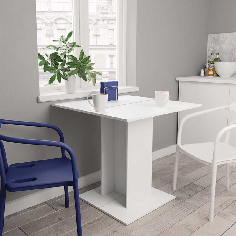foto del prodotto tavolo da pranzo bianco 80x80x75 cm in legno multistrato vidaxl