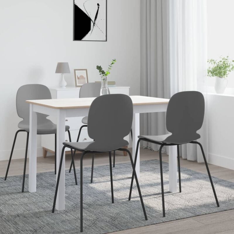 foto del prodotto tavolo da pranzo bianco e marrone 114x71x75cm massello di hevea vidaxl