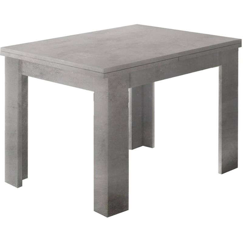 foto del prodotto tavolo da pranzo con apertura a libro, made in italy, consolle ausiliare da cucina, tavoloallungabile, cm 90x90h75, colore grigio cenere, con imballo
