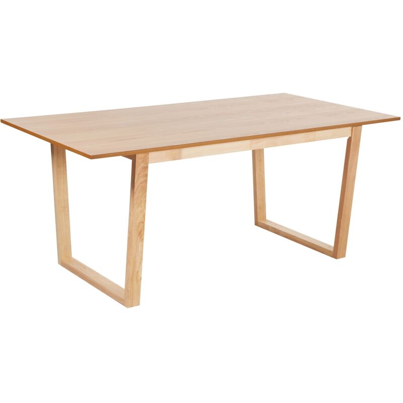 foto del prodotto tavolo da pranzo con base a canale in legno chiaro 180 x 95 cm camden
