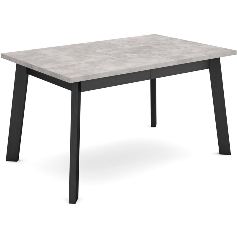 foto del prodotto tavolo da pranzo, cucina, sala da pranzo, 140, per 6 persone, gambe in legno, stile moderno, grigio cemento skraut home