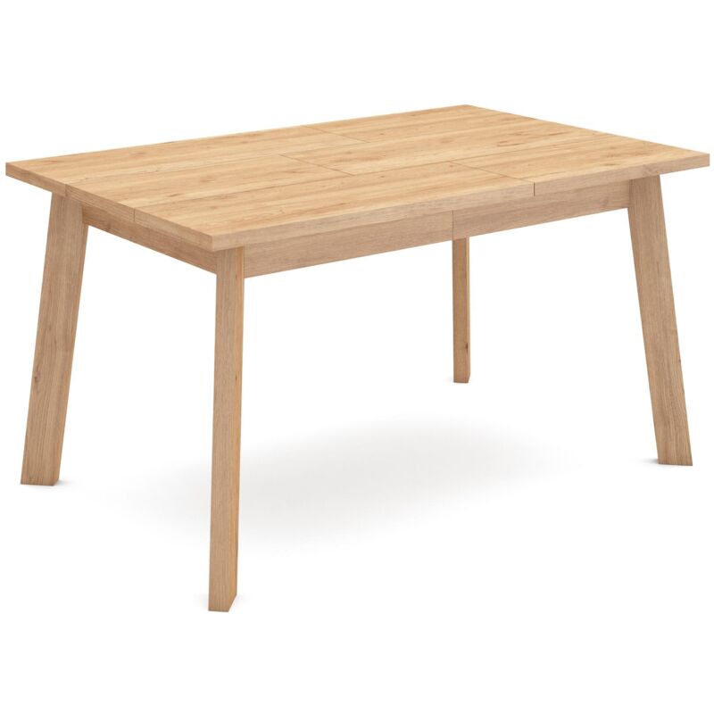 foto del prodotto tavolo da pranzo, cucina, sala da pranzo, 140, per 6 persone, gambe in legno, stile moderno, rovere skraut home