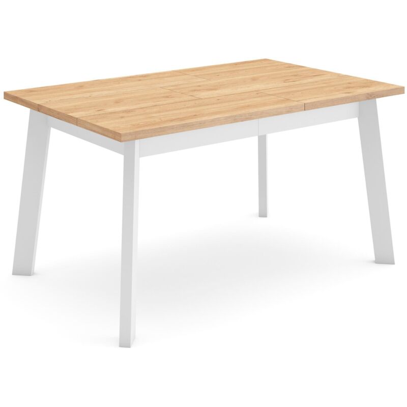 foto del prodotto tavolo da pranzo, cucina, sala da pranzo, 140, per 6 persone, gambe in legno, stile moderno, rovere skraut home