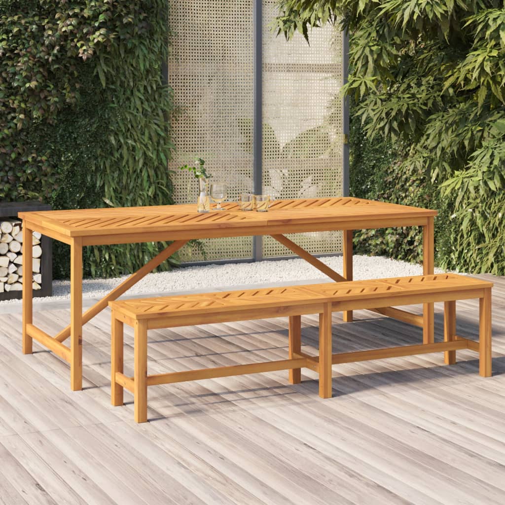 foto del prodotto tavolo da pranzo da giardino 200x90x74 cm legno massello acaciacod mxl 126875