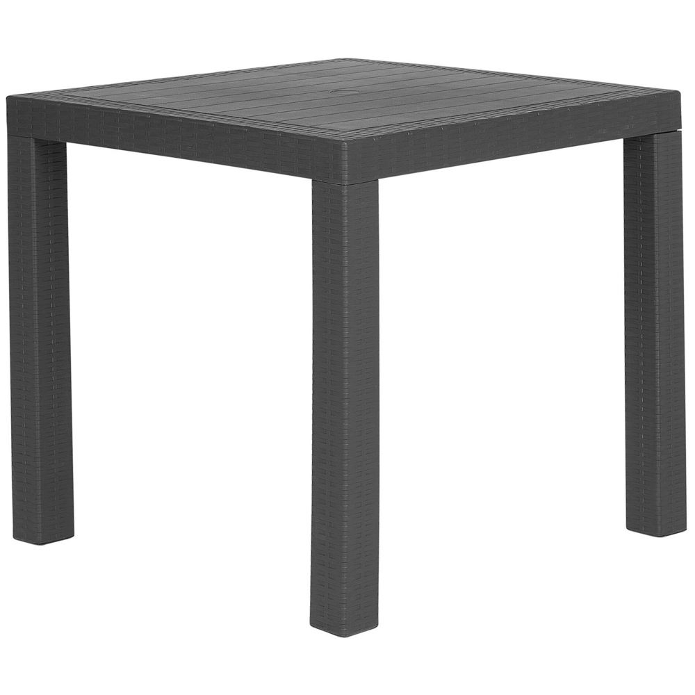 foto del prodotto tavolo da pranzo da giardino grigio 80 x 80 cm quadrato a 4 posti minimalista