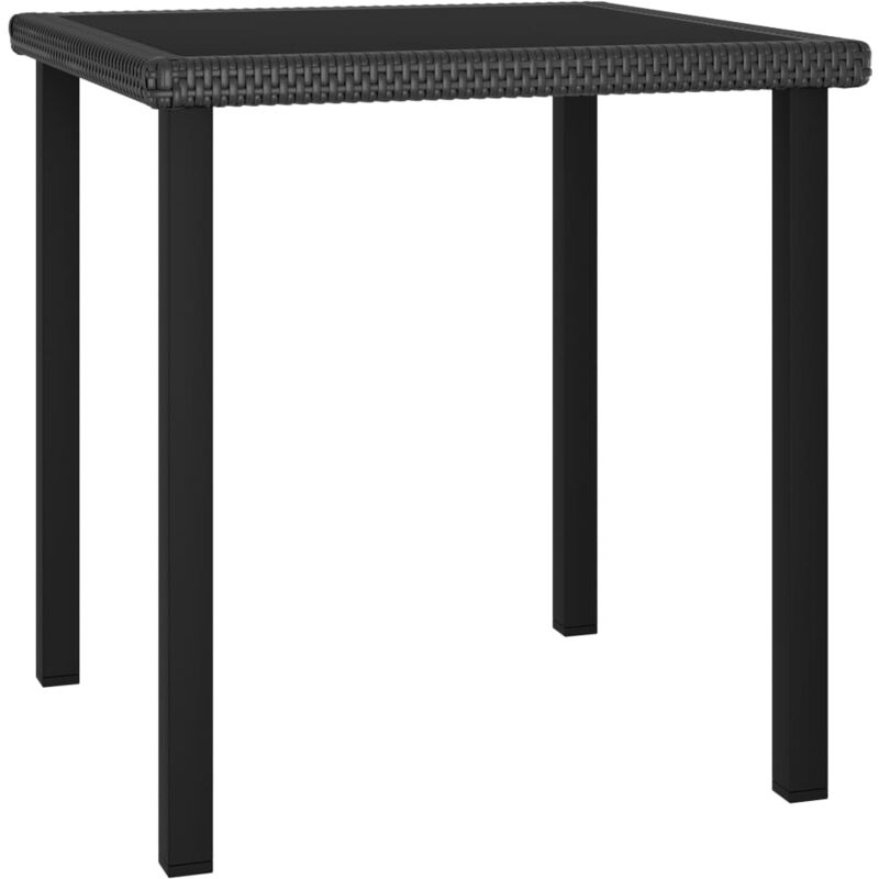 foto del prodotto tavolo da pranzo da giardino nero 70x70x73 cm in polyrattan vidaxl