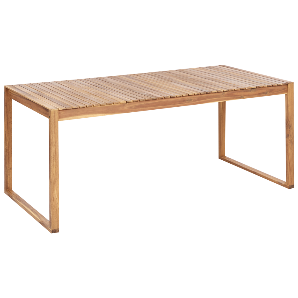 foto del prodotto tavolo da pranzo da giardino rustico in legno d'acacia certificato 180 x 90 cm piano rettangolare resistente agli agenti atmosferici design classico