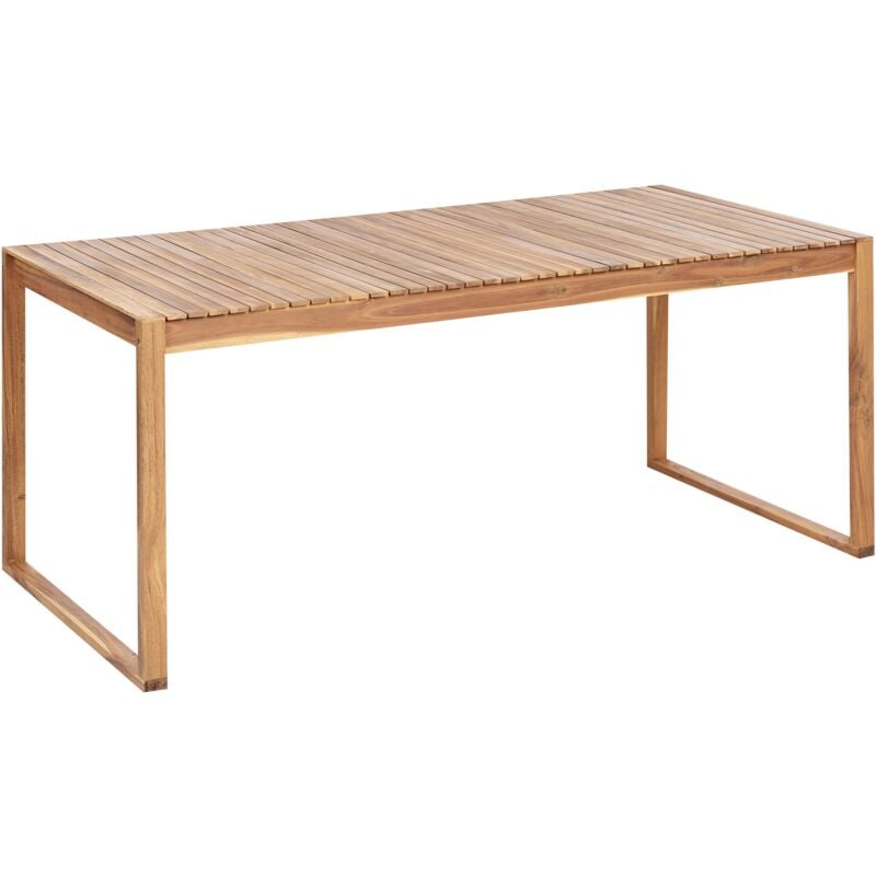 foto del prodotto tavolo da pranzo da giardino rustico in legno d acacia certificato 180 x 90 cm sassari ii