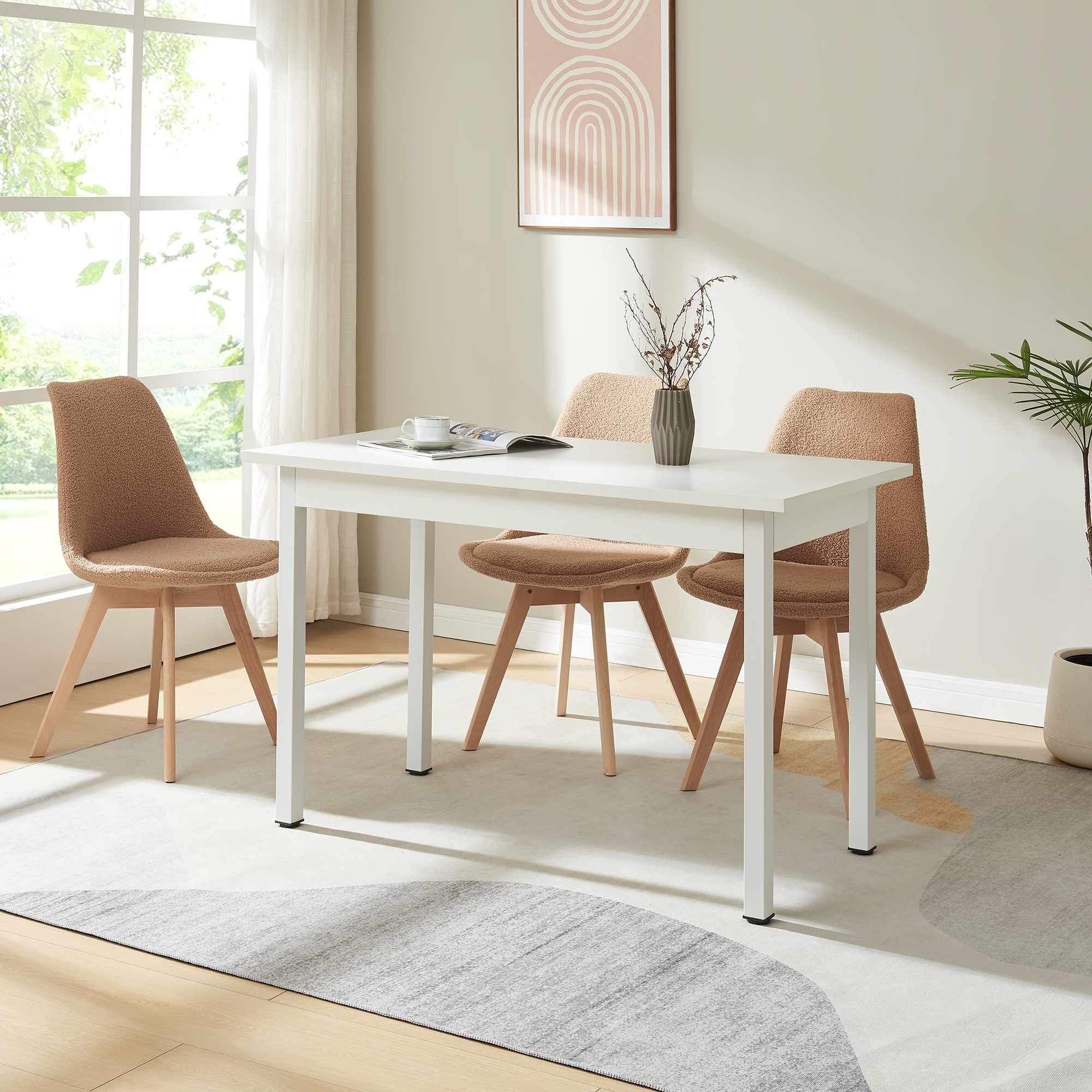 foto del prodotto tavolo da pranzo den haag 120 x 60 cm bianco en.casa 