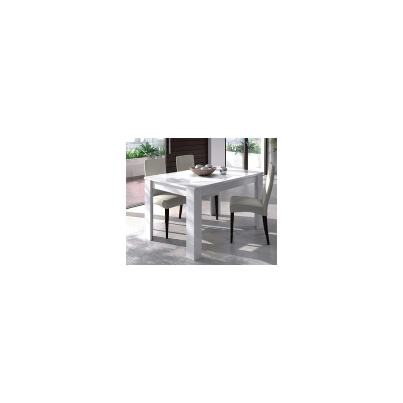 foto del prodotto tavolo da pranzo estensibile kendra in kit cm.90x140 190x78h bianco lucido