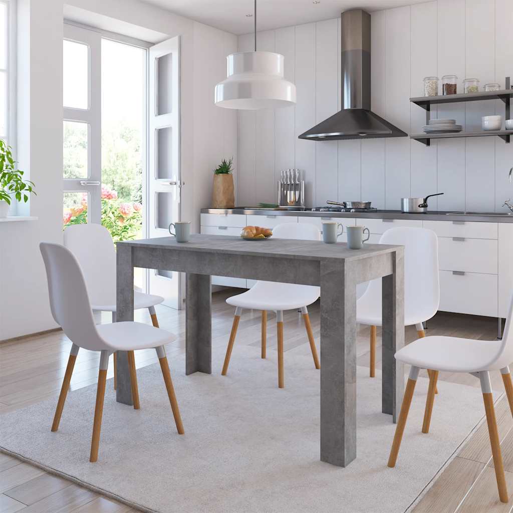 foto del prodotto tavolo da pranzo grigio cemento 120x60x76 cm legno multistratocod mxl 118691