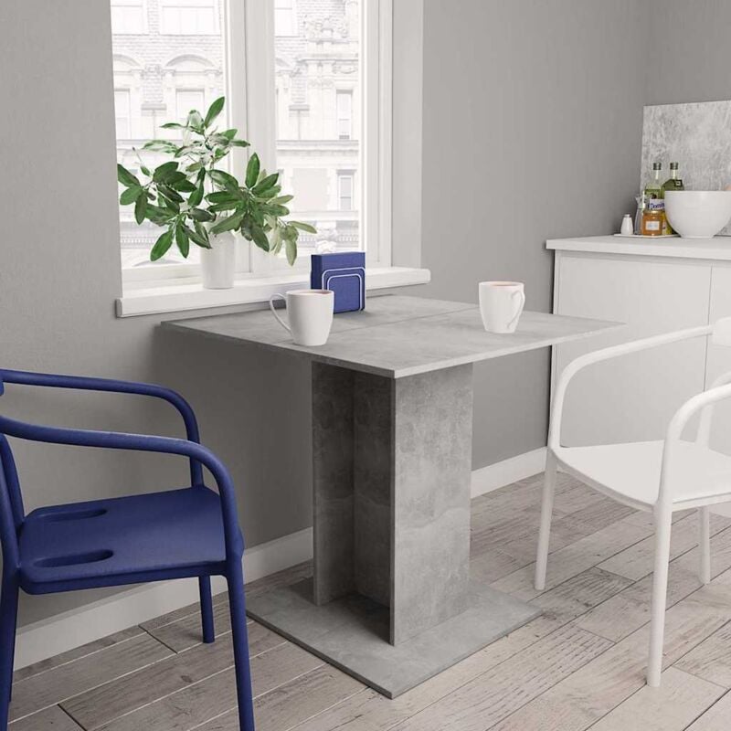 foto del prodotto tavolo da pranzo grigio cemento 80x80x75 cm legno multistrato vidaxl