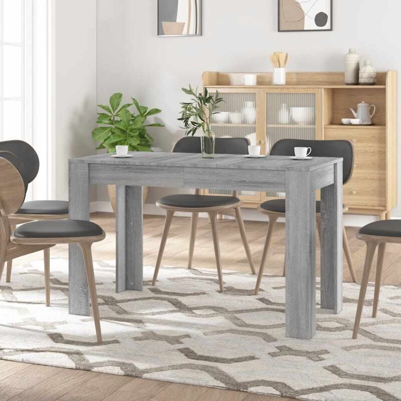 foto del prodotto tavolo da pranzo grigio sonoma 120x60x76 cm legno multistrato vidaxl