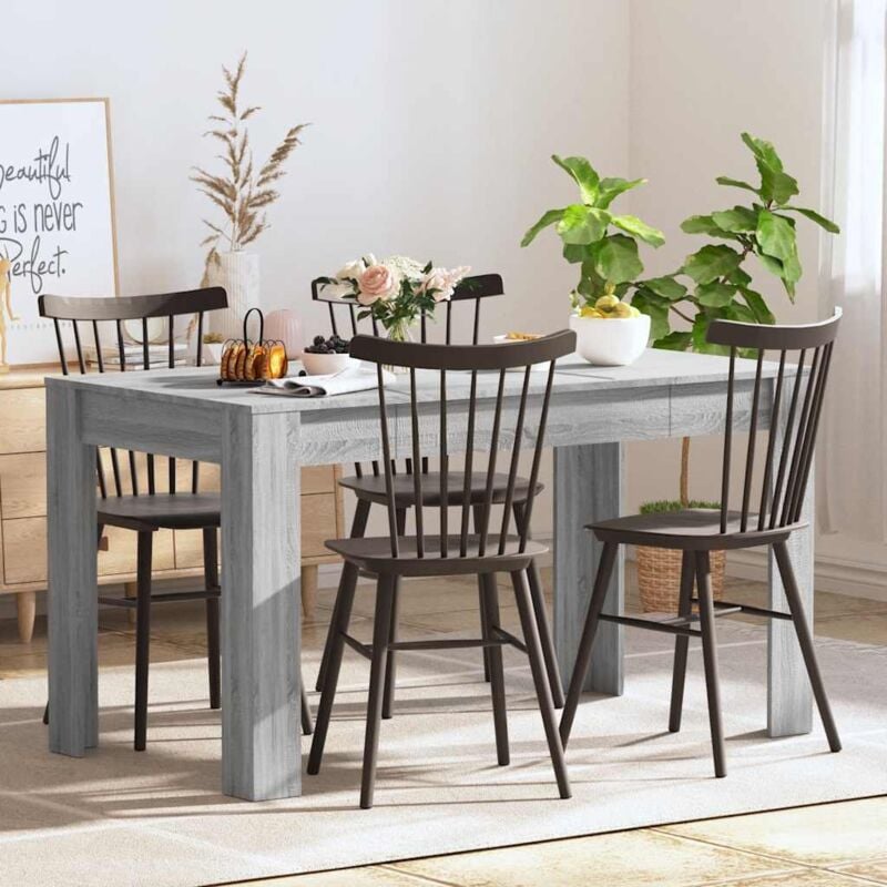 foto del prodotto tavolo da pranzo grigio sonoma 140x74,5x76 cm legno multistrato vidaxl