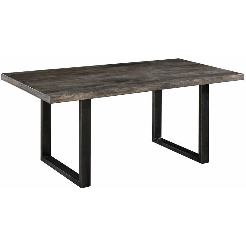 foto del prodotto tavolo da pranzo in legno di mango 160x90x76 grigio scuro laccato railway 208