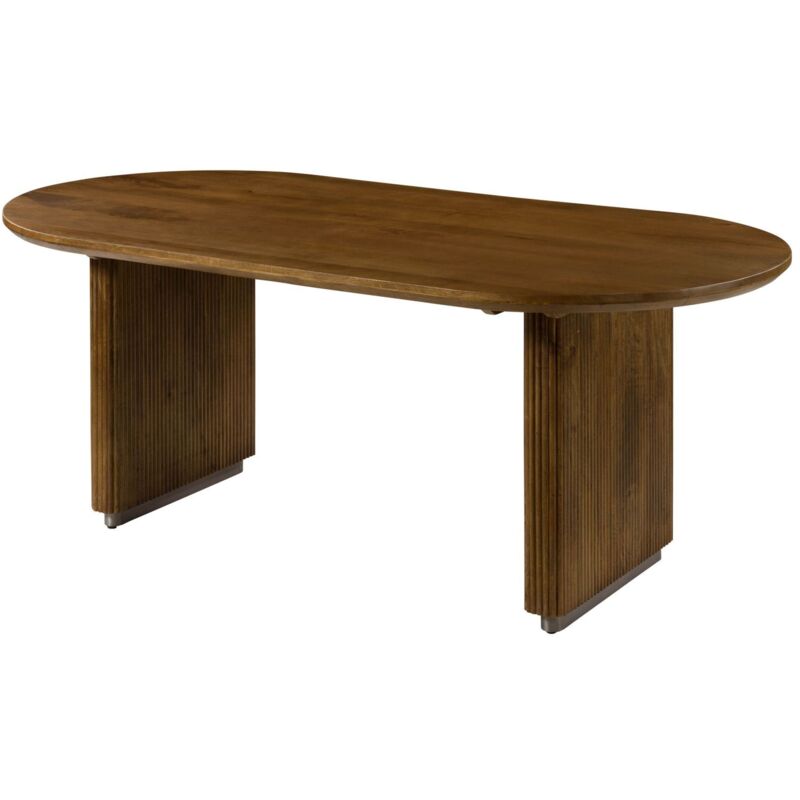 foto del prodotto tavolo da pranzo in legno di mango 180x90x76 laccato marrone barcelona 227