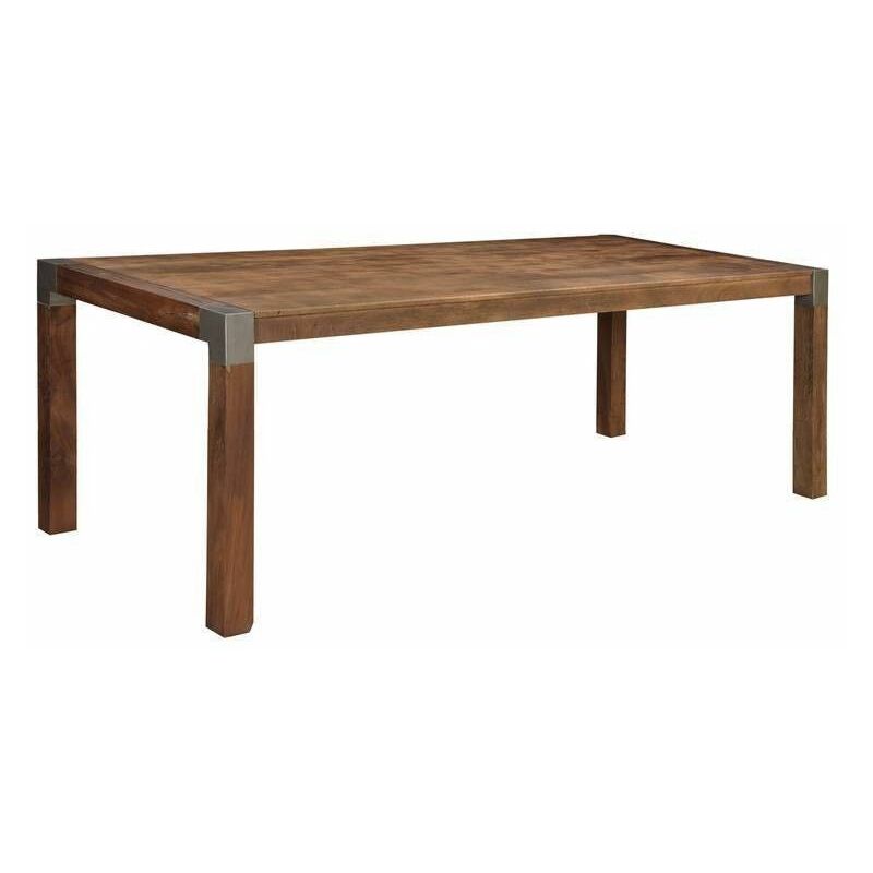 foto del prodotto tavolo da pranzo in legno di mango 200x100x76 marrone laccato amsterdam 15