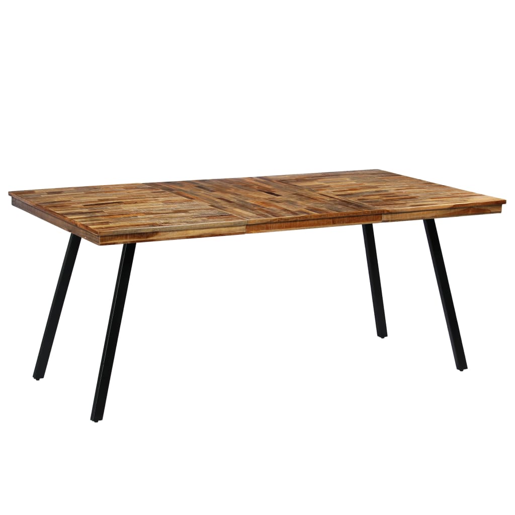 foto del prodotto tavolo da pranzo in teak recuperato e acciaio 180x90x76 cm cod mxl 29851