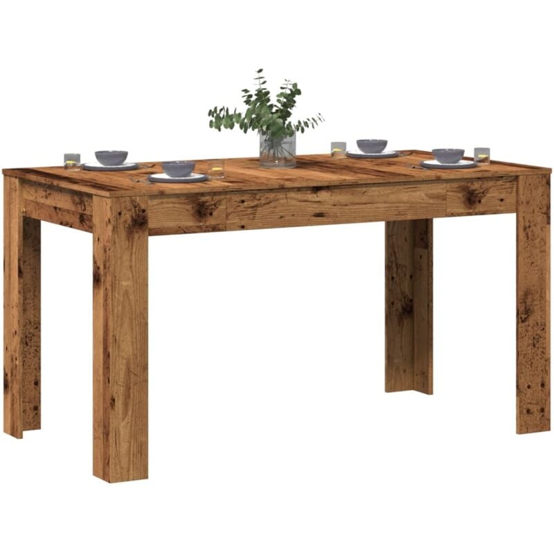 foto del prodotto tavolo da pranzo legno antico 140x74,5x76 cm legno multistrato vidaxl