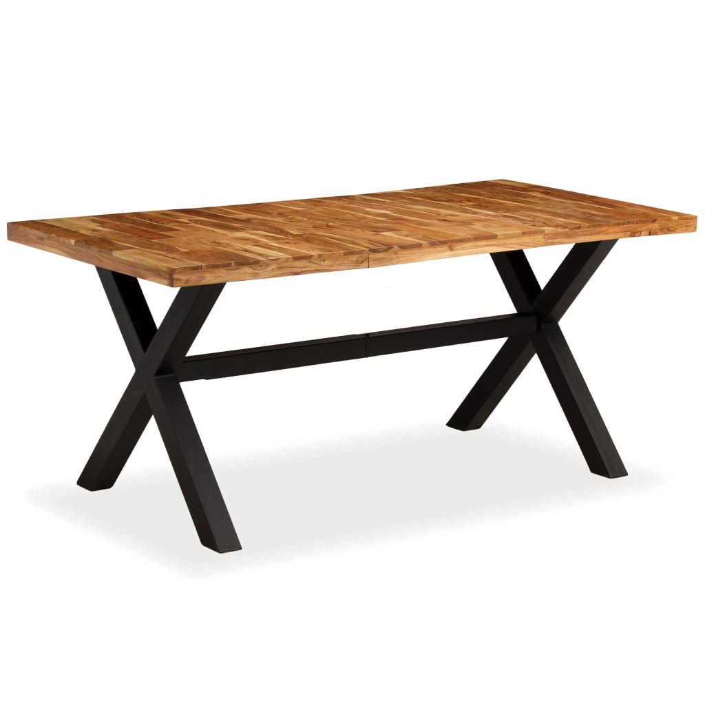 foto del prodotto tavolo da pranzo legno massello di acacia e mango 180x90x76 cm cod mxl 22845