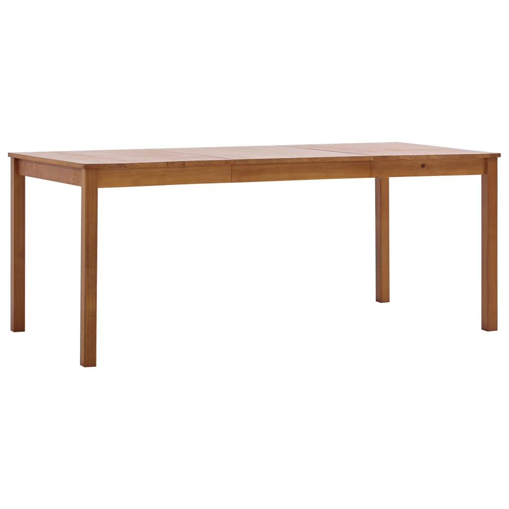 foto del prodotto tavolo da pranzo marrone miele 180x90x73 cm in legno di pino cod mxl 7616