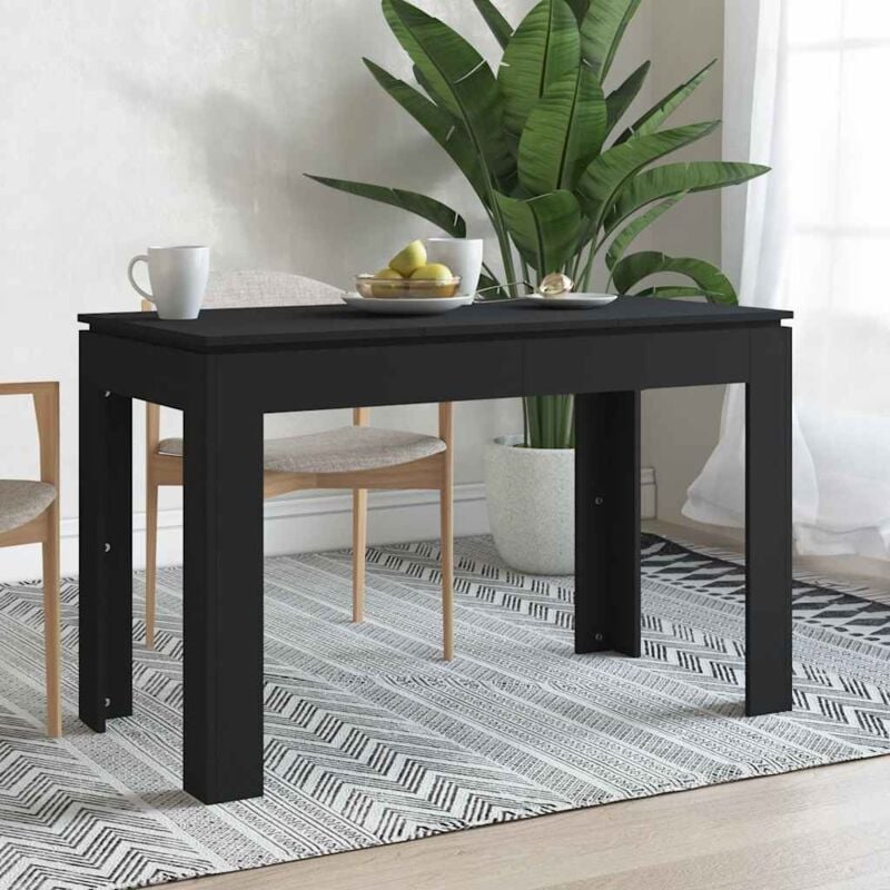 foto del prodotto tavolo da pranzo nero 120x60x76 cm in legno multistrato vidaxl