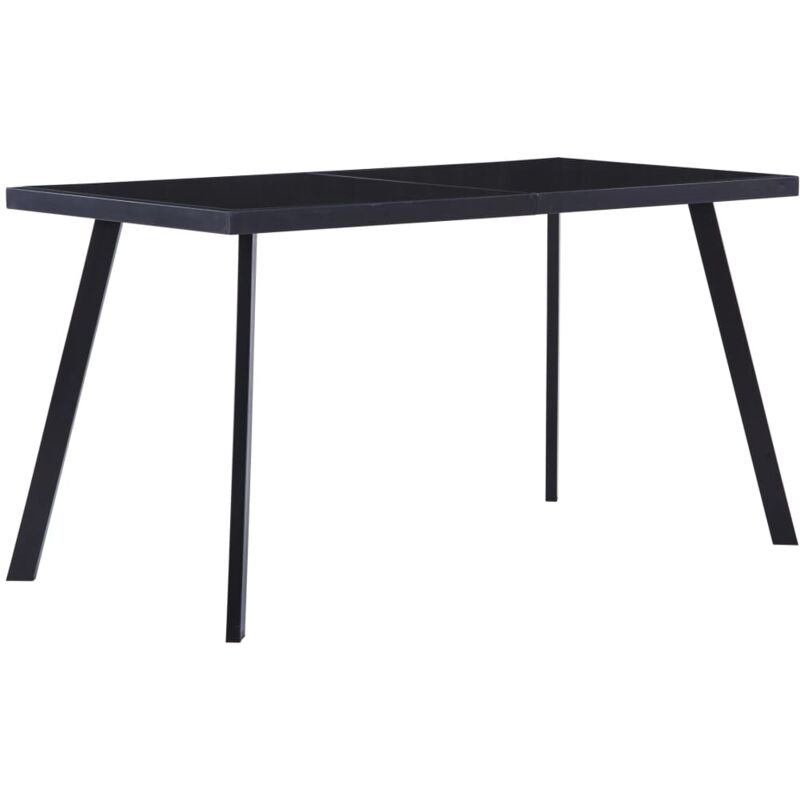 foto del prodotto tavolo da pranzo nero 140x70x75 cm in vetro temperato vidaxl
