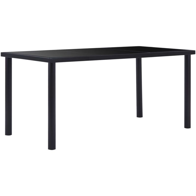 foto del prodotto tavolo da pranzo nero 160x80x75 cm in vetro temperato vidaxl