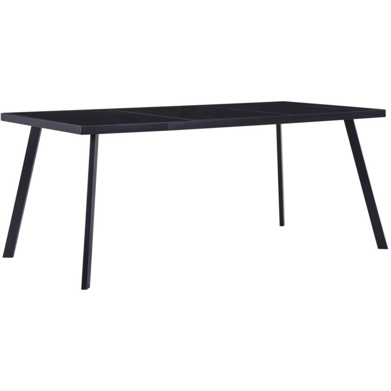 foto del prodotto tavolo da pranzo nero 160x80x75 cm in vetro temperato vidaxl