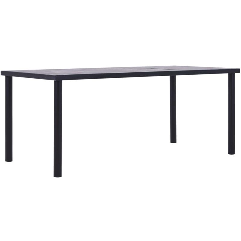 foto del prodotto tavolo da pranzo nero e grigio cemento 200x100x75 cm in mdf vidaxl