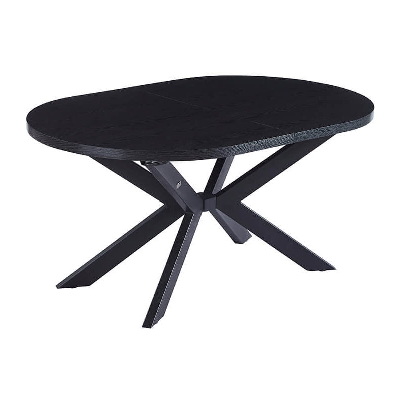 foto del prodotto tavolo da pranzo ovale allungabile aventi con base a stella 160 200 x 100 cm colore rovere scuro home deluxe