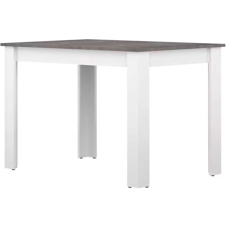 foto del prodotto tavolo da pranzo pepper bianco e cemento scuro 110x75x75h cm