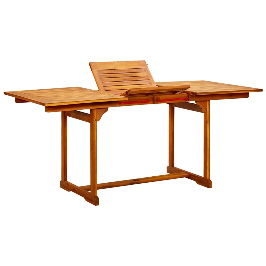 foto del prodotto tavolo da pranzo per esterni 120 170 x80x75 cm in legno acacia cod mxl 34441